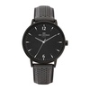 Black Leather Analog Quartz Watch