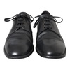 Black Leather Derby Dress Shoes