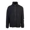 Black Zip-Up Sweater with High Neck