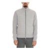 Wool Bimaterial Zip Jacket Plain Lining