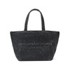 Dark Grey Denim Tote Bag