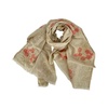 Embroidered Flower Scarf