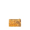 Beige Leather Zip Clutch Bag