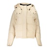 Chic Beige Long-Sleeved Jacket with Removable Hood