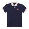 Contrasting Collar Cotton Polo Shirt