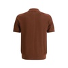 Brown Knit Polo Shirt Short Sleeve