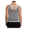 White Transparent Net Sleeveless Tank Top