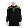 Black Wing Print Sweaters