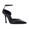 Black Leather Pointed Toe Pumps