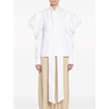 White Cotton Shirt with Lavallière Collar