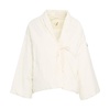 White Kimono Jacket Chic Logo