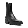 Black Moto Boots with Rubber Sole