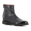 Black Leather Zip Boots Crafted