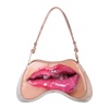 Glossy Print Shoulder Bag with Logo