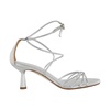 Silver Laminated Nappa Leather Shoes