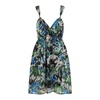 Multicolored Fantasy Dress Thin Straps V-Neck