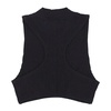 Ribbed Sleeveless High Neck Top