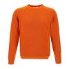 Orange Wool Cashmere Crew Neck Sweater
