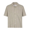 Short-sleeved Button-Up Linen Shirt