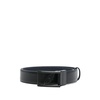 Black Logo Buckle Plain Belt