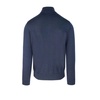 Blue Wool Slim Fit Half-Zip Sweater