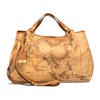 Classic Geo Print Handbag with Adjustable Strap