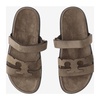 Brown Suede Slider Sandals