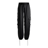 Cargo Pants Straight Fit Satin Black