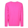 Braided Fuchsia Sweater