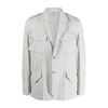 White Linen Single-Breasted Jacket