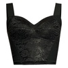 Black Jacquard Lace Bustier Shirt