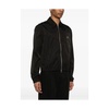 Black Zip Front Jacket Elastic Cuffs