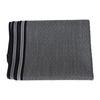 Striped Wool Scarf with Logo Embroidery