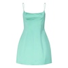 Green Backless Mini Dress Couture Stitching