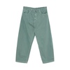 Green Classic Jeans with Contrast Stitching