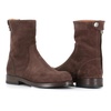 Brown Suede Zipper Ankle Boots