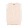 Peach Pink Crew Neck Sleeveless Top