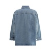 Logo Shirt Jacket Oversized Denim