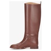 Women's Brown Knee-High Boots with a Wide Shaft made of Genuine Leather Estro ER00116068