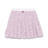 Striped A-Line Pleated Skirt