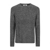 Gray Ribbed Wool Sweater