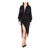 Jersey midi dress with V-neck