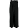 Black Wide-Leg Trousers with Crystal Embellishment