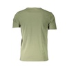 Green Cotton V-Neck Logo T-Shirt
