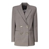 Grey Blazer Jacket with Peak Lapel