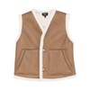 Faux Shearling Eco-Leather Vest Camel