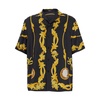 Graphic Print Cuban Collar Shirt Black