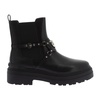 Black Leather Ankle Boots Elastic