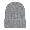 Ribbed Knit Beanie Alpaca Silk Wool