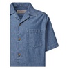 Blue Cotton Button-Up Shirt